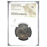 ROMAN EMPIRE 138 AD AE AS NGC VF