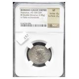 ROMAN GALLIC DOUBLE DENARIUS AD 260 NGC VF