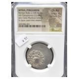 MYSIA 133 BC NGC CH AU TETRAGRAM VERY RARE