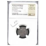 152 BC ROMAN DENARIUS NGC CHOICE VF