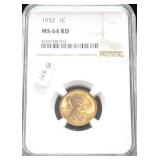1932 NGC MS64 RD LINCOLN