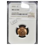1910 NGC MS63 RED LINCOLN