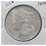 1890 MORGAN DOLLAR AU