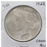 1922 PEACE DOLLAR CHOICE BU