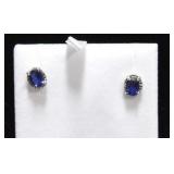 OVAL CUT SAPPHIRE DINNER EARRINGS