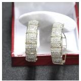 1.22 CT. DIAMOND HOOP EARRINGS