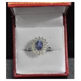 OVAL CUT TANZANITE DINNER RING
