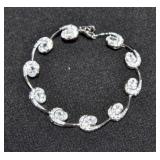 ELEGANT 9.38 CT. WHITE SAPPHIRE TENNIS BRACELET
