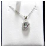 2.11 CT. MYSTIC TOPAZ DINNER NECKLACE