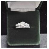 4.12 CT. ROUND CUT WHITE SAPPIRE WEDDING SET