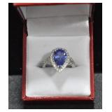 PEAR CUT TANZANITE EVENING RING