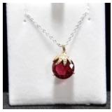 3.55 CT. GARNET ESTATE STYLE NECKLACE