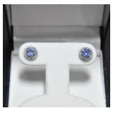 ROUND CUT TANZANITE EARRINGS