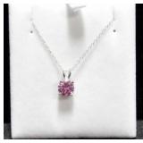 ROUND CUT PINK SAPPHIRE EVENING NECKLACE