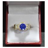 ROUND CUT SAPPHIRE ESTATE TYPE RING
