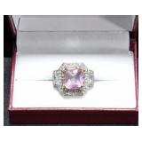 8.89 CT. PINK SAPPHIRE ESTATE STYLE RING