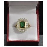 DESIGNER EMERALD ESTATE TYPE RING