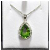 8.50 CT. PEAR CUT GREEN SAPPHIRE ESTATE TYPE