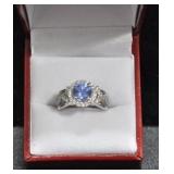 ROUND CUT TANZANITE DINNER RING