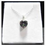 2.85 CT. MYSTIC TOPAZ HEART NECKLACE