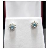 BLUE TOPAZ DINNER EARRINGS