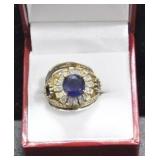 ROUND CUT ASPPHIRE TURKISH ESTATE STYLE RING