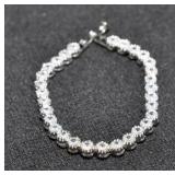BRILLIANT WHITE SAPPHIRE ESTATE STYLE BRACELET