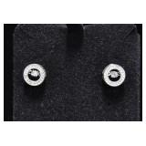 FLOATING WHITE TOPAZ EARRINGS