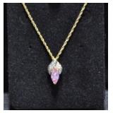 MARQUIS CUT PINK SAPPHIRE DINNER NECKLACE