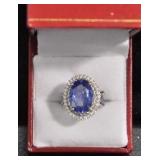 5.22 CT. TANZANITE ESTATE STYLE RING