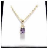 OVAL CUT AMETHYST DINNER NECKLACE
