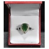 PEAR CUT EMERALD DINNER RING