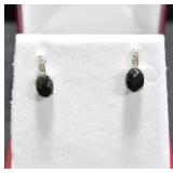 ONYX AND DIAMOND DINNER EARRINGS