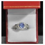 ROUND CUT TANZANITE DINNER RING
