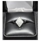 ELEGANT WHITE TOPAZ DINNER RING