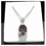 5.45 CT. MYSTIC TOPAZ ESTATE TYPE NECKLACE