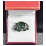 DESIGNER EMEREALD ESTATE STYLE RING