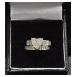 WHITE SAPPHIRE WEDDING SET