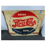 VINTAGE METAL "DRINK PEPSI-COLA" SIGN