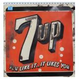 VINTAGE "7UP" METAL SIGN