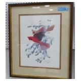 "WINTER CARDINALS" PRINT BY GUY COHELEACH