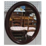 OVAL, WALNUT FRAMED MIRROR