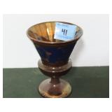 4 1/2" COPPER LUSTER STEMMED GLASS