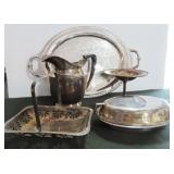 5 PC. SILVER PLATE SERVING PIECES