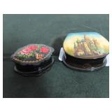 2 HAND LAQUERED RUSSIAN BOXES