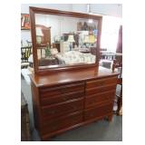 DOUBLE DRESSER WITH MIRROR - CHERRY