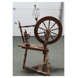 VINTAGE WALNUT FLAX WHEEL