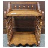 OAK WHAT NOT STAND/HANGING SHELF