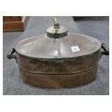 COPPER BOILER WITH BRASS LID