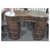 MAHOGANY KIDNEY SHAPE DESK